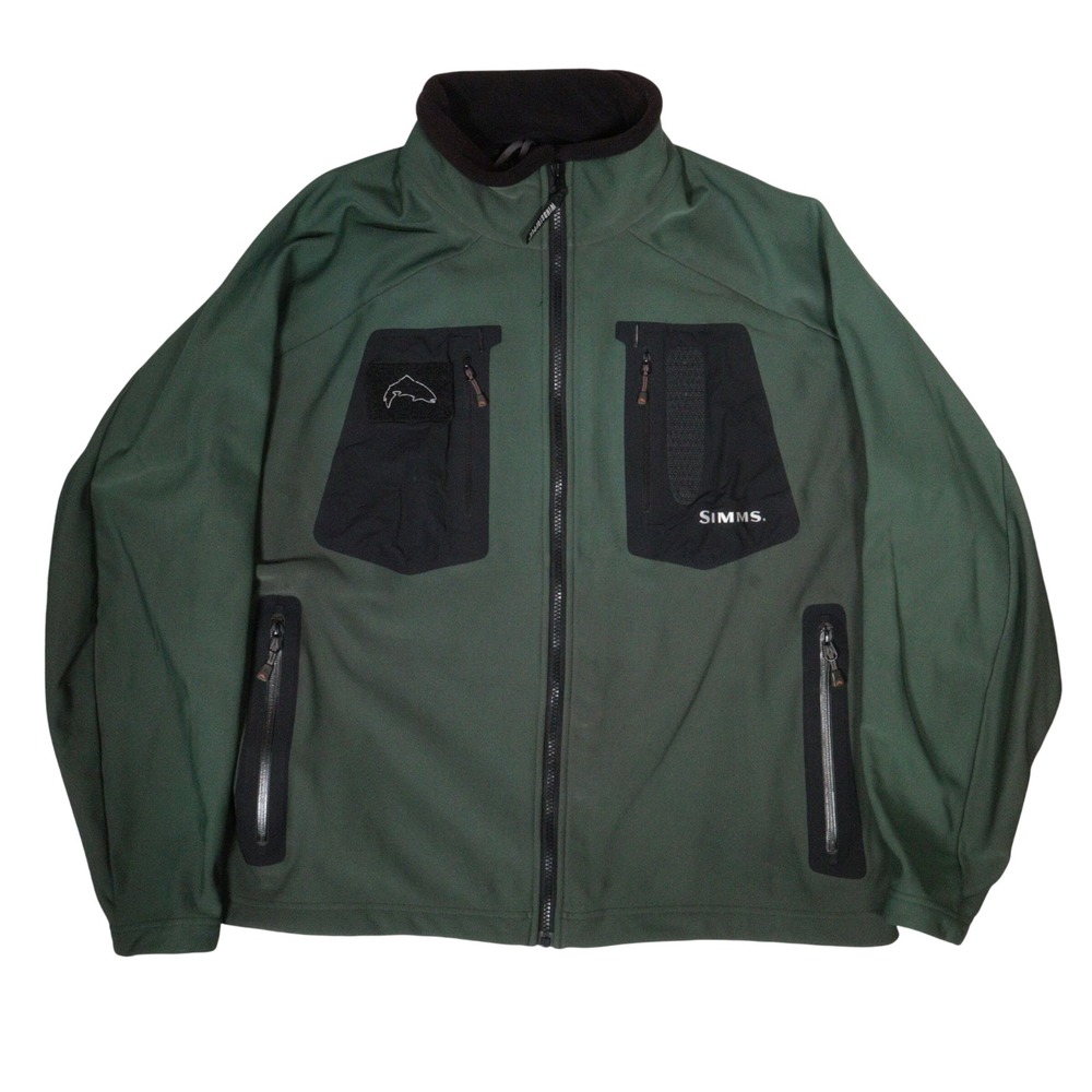 Simms Jacket Windstopper Fishing Performance Green Nylon Men 2XL